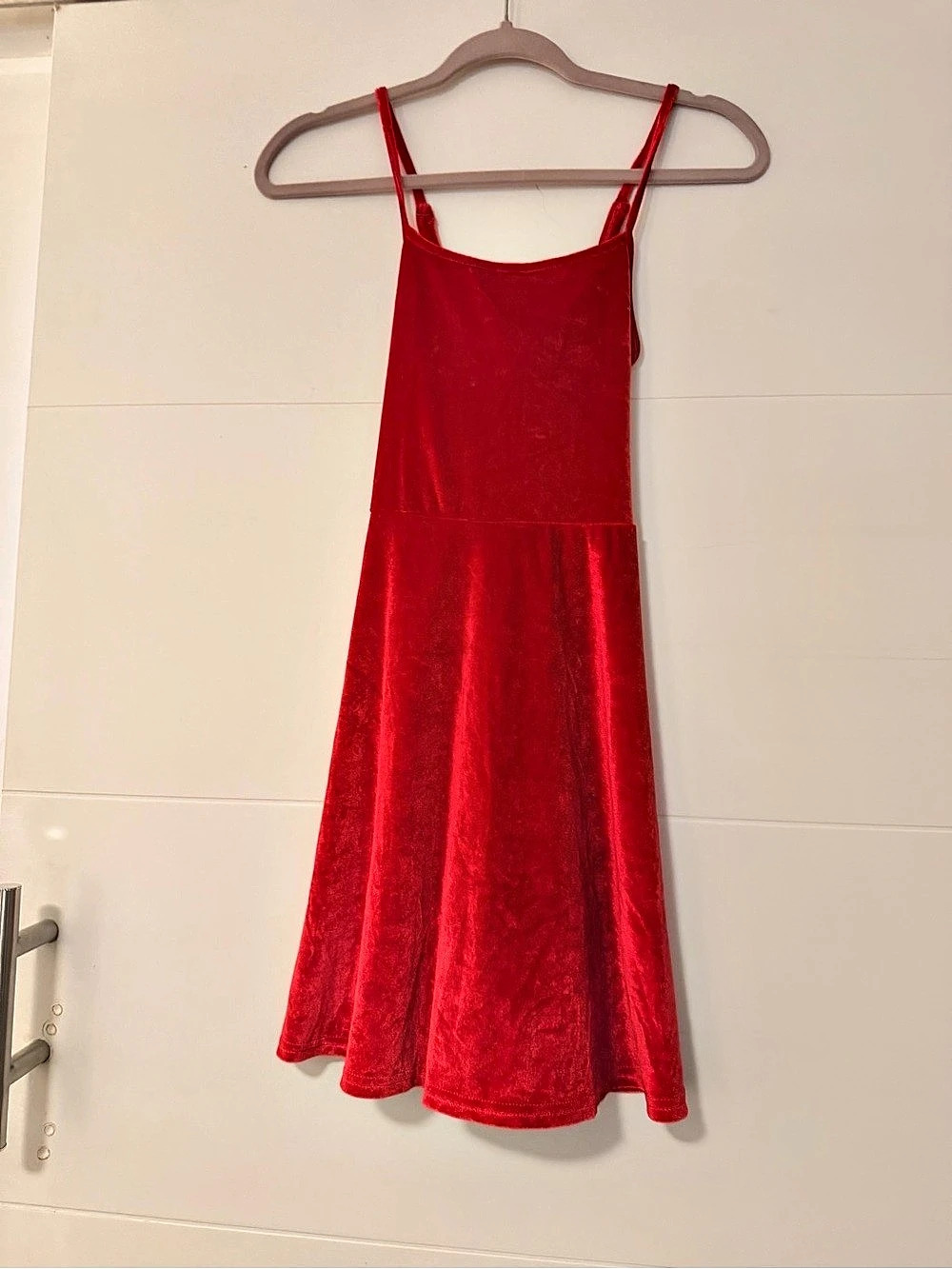 sugar & jade Red Velvet Midi Dress Size Medium
